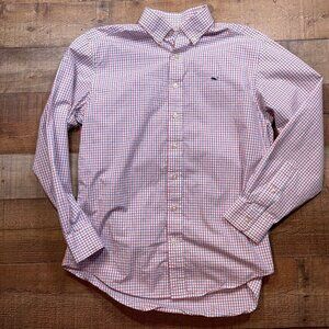 Vineyard Vines Red/White/Blue Plaid Oxford Shirt size M